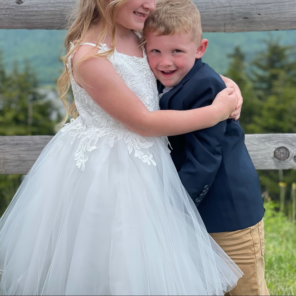 Ivory Lace Flower Girl Dress